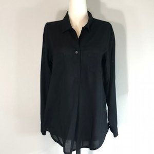 Tower Brand Black Pop-over Tunic Top
